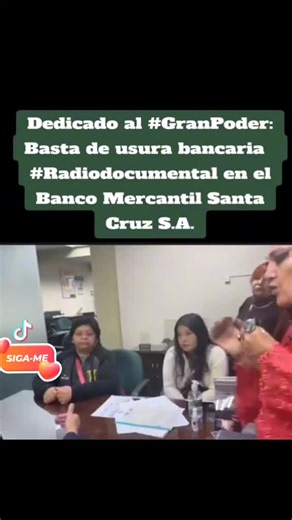 Dedicado al #GranPoder : Basta de usura bancaria #Radiodocumental en el Banco Mercantil Santa Cruz S.A. (2024) #mariagalindo #bancomercantilsantacruz