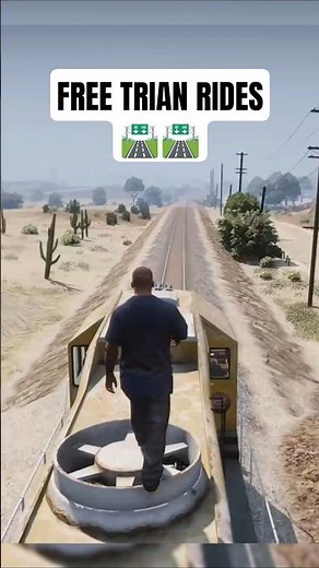 Standing on top of a moving train in GTA Games #gta #gta5 #gaming