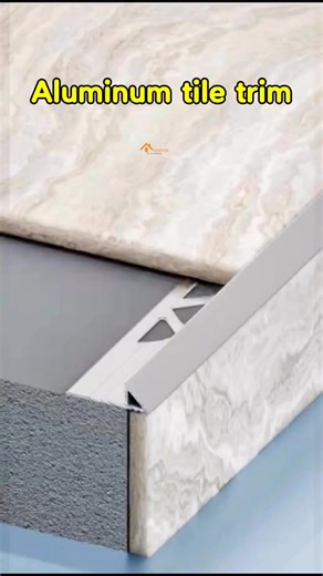 Ceramic tile edge trim, perfect edge closing, anti-collision, easy to clean, makes gaps neater and upgrades your home decoration. #MetalDecorativeStrip #Renovation #AluminumAlloy #BuildingMaterials #TileEdgeClosing #EdgeBand #MinimalistExternalCorner #BuildingMaterialInstallation #AluminumProfile | Awisdom Tile Accessories