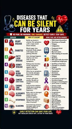 10 Diseases That Show Almost No Symptoms 🚨#shortsfeed #shorts