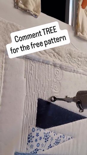 Comment TREE and I’ll send you the link for my free Christmas Tree table runner pattern. You’ll also get the video on how I quilted it out. | Jackie's Machine Quilting