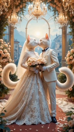 Royal Cat Wedding Ceremony 👑🐾 | Most Adorable Bride & Groom Cats
