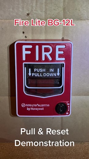 Fire Lite BG-12L #firealarmpullstation #pullandreset #demostration #firelitealarms