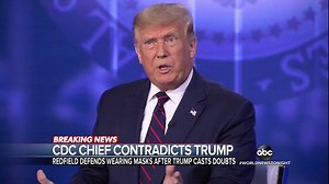 100K views · 1.5K reactions | RACE FOR A VACCINE: Pres. Trump contradicted CDC head Robert Redfield today on a possible vaccine timetable and the importance of masks, with Joe Biden pressed on the campaign trail about who Americans should trust on vaccine safety. Mary Bruce reports. https://abcn.ws/33zok2G | ABC World News Tonight with David Muir | Facebook