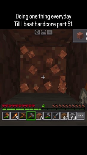 Beating hardcore part 51 doing one thing #minecraft #shorts