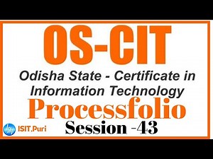 Session 43 | Process Folio|2024 New Syllabus| OS-CIT