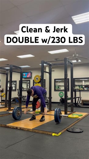 Power Clean DOUBLES w/230 LBS #motivation #gym #workout