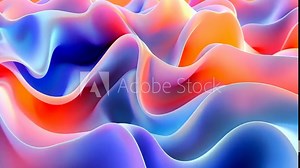 Colorful abstract waves create a visually stunning effect in a digital art display from a contemporary design studio