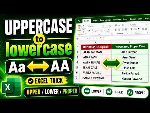 How to convert Capital Letters to small letters | small to capital in Excel without any formula