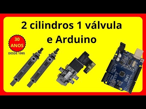 Control of 2 Pneumatic Cylinders with 1 Valve and Arduino #rarospneumatica #arduino