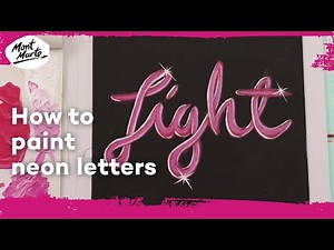 How to paint neon letters