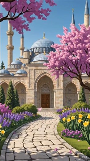 Beautiful White Mosque | Peaceful Islamic Architecture 🕌