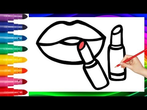 Easy Lips Drawing for Beginners | Learn to Color Beautiful Lips