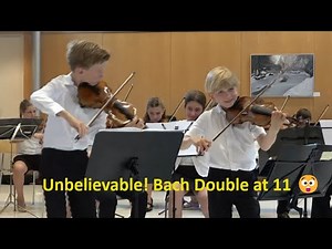 Two 11-Year-Olds Play Bach Double Concerto 🎻 | Child Prodigy Violinists