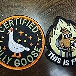 3 PCS Funny Patches,3" Hook and Loop,Meme Embroidered Morale Patches for Backpacks,Gym Bags,Hats,Tactical Vests,Dog Vests