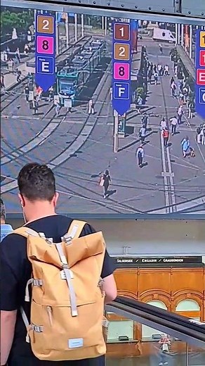 Giant livecam at Basel Main Train Station/Switzerland #youtubeshorts #travel