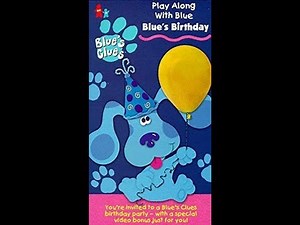 Opening to Blue's Clues Blue's Birthday 1998 VHS