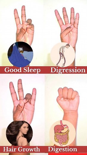 2.6M views · 19K reactions | 4 Best Mudras ✅️ For Good Sleep, Digestion Hair Growth Depression 1-4 minutes Daily Sourav Yoga #yoga #mudra #health #healthylifestyle #reels #healing #goodsleep #sleep #DepressionAndAnxietyAwareness #hairgrowth #digestivehealth #healthyeating #viralreels #fbviral #trendingreels #trend #trendingnow #2025trends #2025goals #dailypost #viral #explorepage | Sourav Yoga | Facebook