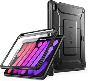 SUPCASE for iPad mini 7 Case A17 Pro 2024 (UB Pro), [Built-in Screen Protector & Pencil Holder & Stand] [Support Apple Pencil Charging] Protective Case for iPad mini 7th/6th Generation 8.3", Black