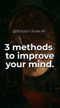 3 Stoic methods to sharpen your mind #stoicism #epictetus