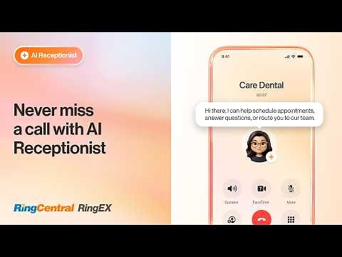 RingCentral AI Receptionist | Turn missed calls into new customers with AI phone agents