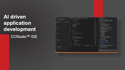 AI driven application development with CCStudio™ IDE | Video | TI.com