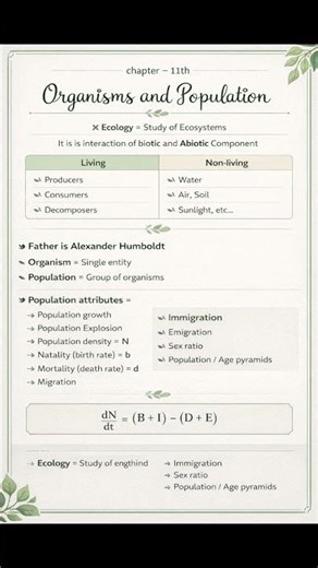class -12 Biology chapter-11 Oraganism and population #fullmarksstrategy #study #motivation 💯🗒️