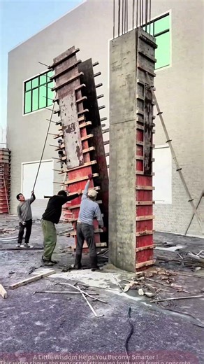 Satisfying Moment! Concrete Column Formwork Stripping