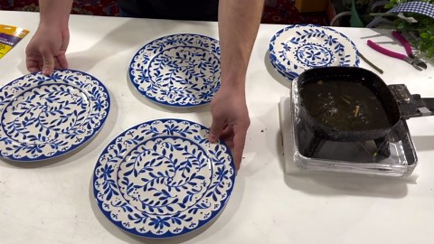 Dollar Store Plate Wreath