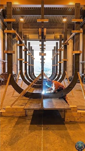 Arctic yacht welding that takes months to perfect #construction #maritime