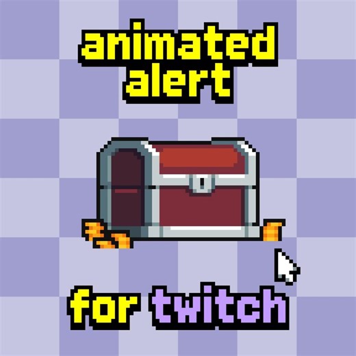 Pixel Chest Alert, Treasure Alert, Pixel Art Treasure, Chest Alert, Transparent GIF, Youtube, OBS, Twitch - Etsy