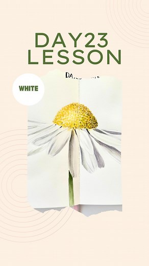Day 23 Painting White flower without any white pigment. Always look at the shadow area, don’t even look at the white area of the flower. The more you will apply shadow area the more white areas will start to appear. BUT paint very very lightly, don’t rush with shadow area, you can quickly get dirty layer by painting too dark. . Do you like to paint white flowers?💝 . . . . . #artprocess #curiositypages #whiteart #watercolorflowers #watercolorflorals #artteachersofinstagram #artteacher #paintinge