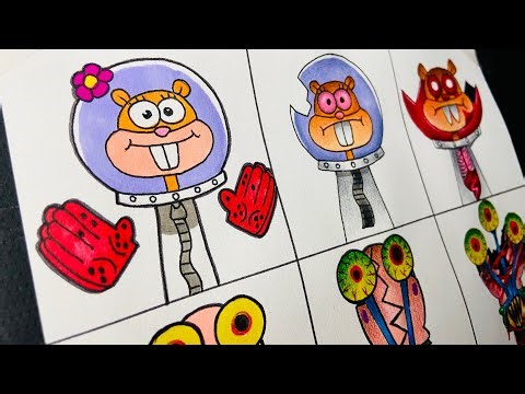 Drawing sprunki sandy cheeks phase 1-3 / incredibox sprunki Oc