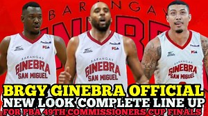 BRGY GINEBRA SAN MIGUEL OFFICIAL NEW LOOK COMPLETE LINE UP FOR PBA 49TH COMMISSIONERS CUP FINALS | GINEBRA UPDATES #brgyginebra #officiallineup #pbafinals #pba49thseason #ginebranews #ginebraupdate #justinbrownlee | JerAve 24