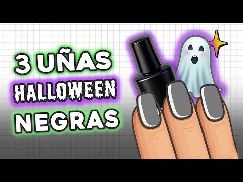 🖤 ​​3 GHOST MANICURES FOR HALLOWEEN 👻 EASY TO DO AT HOME