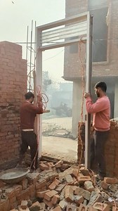 Door frame fitting #construction #reel #building #Trending #Mason #concrete #doorframe #door fitting | Rural Construction