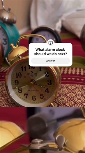 Gold YOLO Alarm Wind Up Clock Short