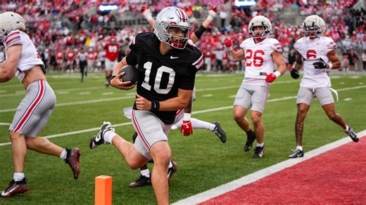 Julian Sayin displays mobility with rushing TD in OSU spring game