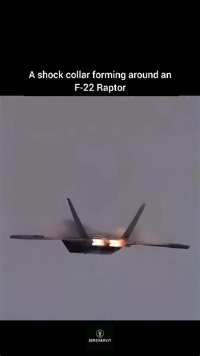 Science / technology 🚀 | What’s a Shock Collar? A shock collar is a visible condensation phenomenon that forms when a fighter jet like the F-22 Raptor pushes... | Instagram