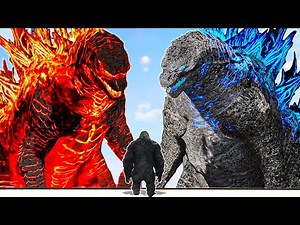 KING KONG vs ICE GODZILLA & FIRE GODZILLA - What If Battle Superheroes