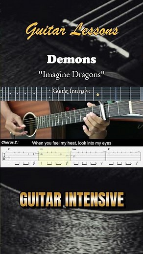 Demons - Imagine Dragons | EASY Guitar Tutorial with Chords / Lyrics #chordgitar