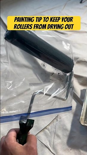 How to keep your paint rollers fresh between coats #shorts