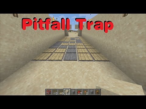 Minecraft Tutorial - Easy Pitfall Trap (+various example uses)