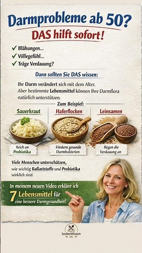 Träge Verdauung im Alter? Diese Lebensmittel wirken wirklich!