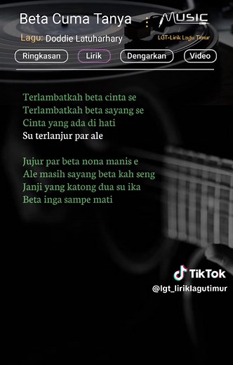 LGT-Lirik Lagu Timur on TikTok