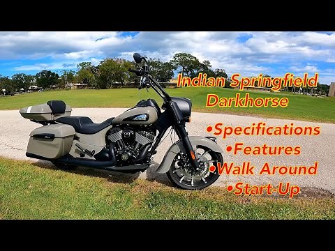 2022 Indian Springfield Dark Horse Specifications, Features, Walk Around & Start-Up!