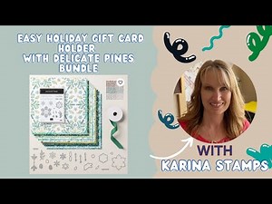 Easy & Stunning Holiday Gift Card Holder | Elegant Pines Snowflake Collection |Stampin’ Up! Tutorial