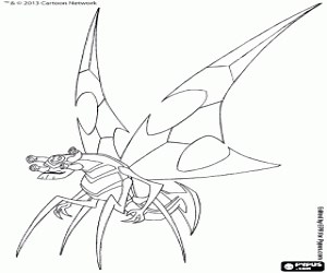 Stinkfly from Ben 10 Omniverse coloring page printable game