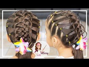 PEINADO PARA NIÑAS - Con Coletas Y Trenza Francesa