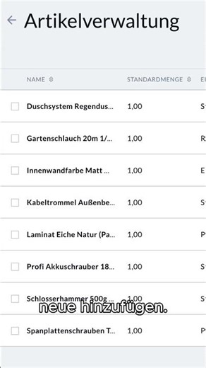 Artikelverwaltung in BuchhaltungsButler 🚀 Buchhaltung automatisieren